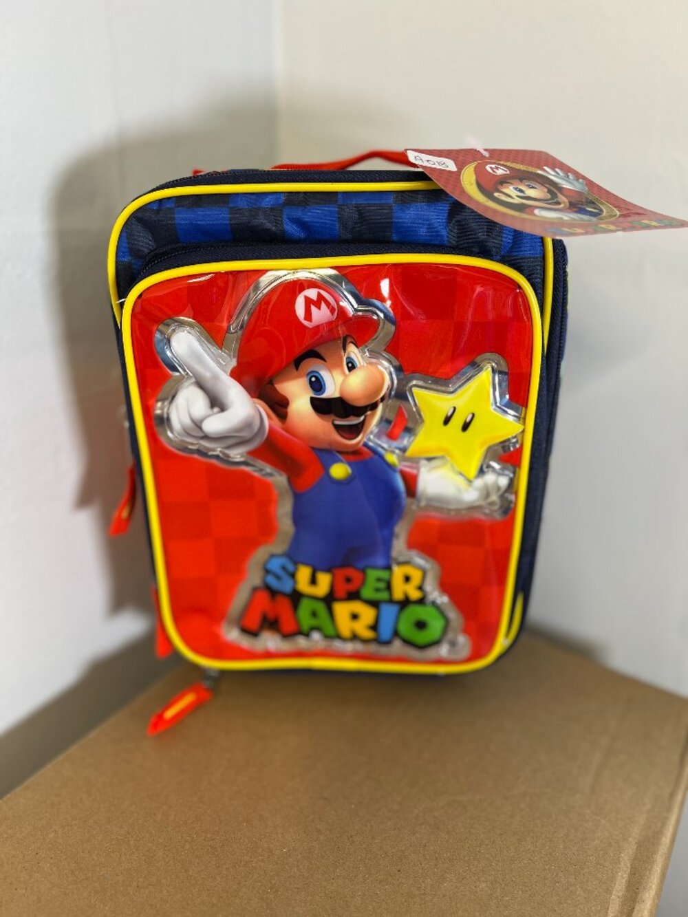 Nintendo Super Mario Dual Compartment Insulated Soft Zipped Lunch Tote Bag NWT